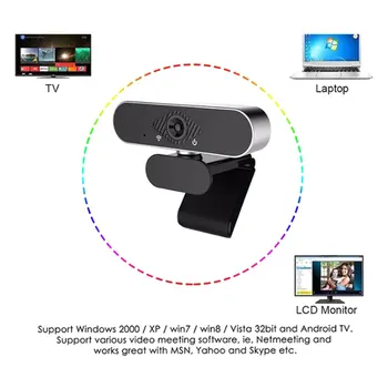 HD 1080P Webcam Mini Computer PC WebCamera with Microphone Rotatable Cameras for Live Broadcast Video Calling Conference Work
HD 1080P Webcam Mini Computer PC WebCamera with Microphone Rotatable Cameras for Live Broadcast Video Calling Conference Work