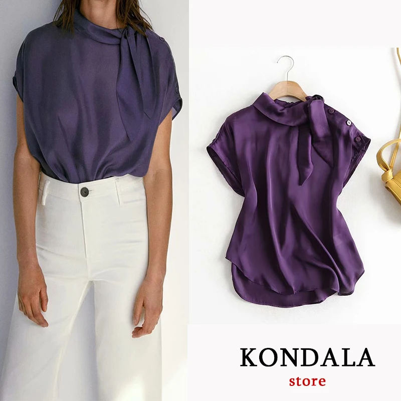 Oversize shirt Women Office Lady Solid Purple Fashion Bow Tie O neck Short Sleeve Tops Ropa Mujer Verano 2020 Za Elegant tops
Oversize shirt Women Office Lady Solid Purple Fashion Bow Tie O neck Short Sleeve Tops Ropa Mujer Verano 2020 Za Elegant tops