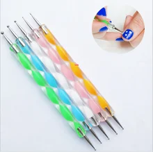 5 ピース/パックプロフェッショナルネイルアートツールファッションチャーミング DIY 点在ペン 2 方法爪 Accessoires(China)
