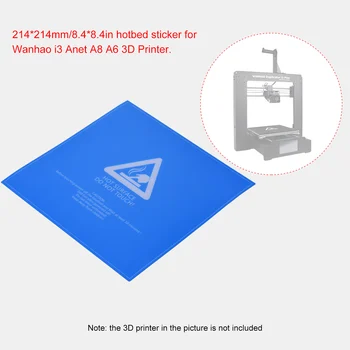 Heated Bed Sticker Sheet Build Surface Plate High Temperature Resistant 214*214mm/8.4*8.4in Compatible with Wanhao i3 Anet A8
Heated Bed Sticker Sheet Build Surface Plate High Temperature Resistant 214*214mm/8.4*8.4in Compatible with Wanhao i3 Anet A8