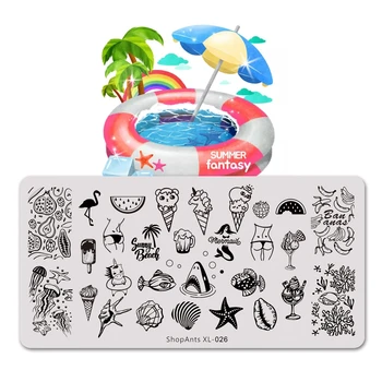 ShopAnts Stamping Plates Stainless Steel Summer Ice Cream Cute Cat Shark Banana Flamingo Image Stencil Nail Art Stamp Templates 
ShopAnts Stamping Plates Stainless Steel Summer Ice Cream Cute Cat Shark Banana Flamingo Image Stencil Nail Art Stamp Templates