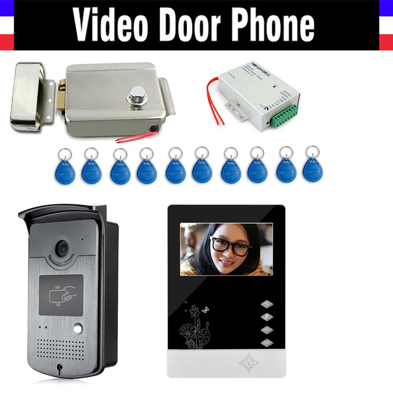 4.3" Screen Video Door Phone Intercom System Video Doorbell Kits Electric Control Door Lock + ID Keyfobs + Power
4.3" Screen Video Door Phone Intercom System Video Doorbell Kits Electric Control Door Lock + ID Keyfobs + Power
