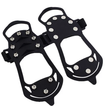 10 Stud Ice Gripper Spikes for Shoe Anti Slip Climbing Snow Crampons Cleats Chain Claws Grips Boots Cover
10 Stud Ice Gripper Spikes for Shoe Anti Slip Climbing Snow Crampons Cleats Chain Claws Grips Boots Cover