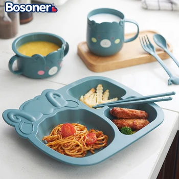Baby Dinosaur Tableware 6 Piece Set Children's Dinner Plate Grid Home Creative Cartoon Environmentally Friendly Feeding Dishes
Baby Dinosaur Tableware 6 Piece Set Children's Dinner Plate Grid Home Creative Cartoon Environmentally Friendly Feeding Dishes
