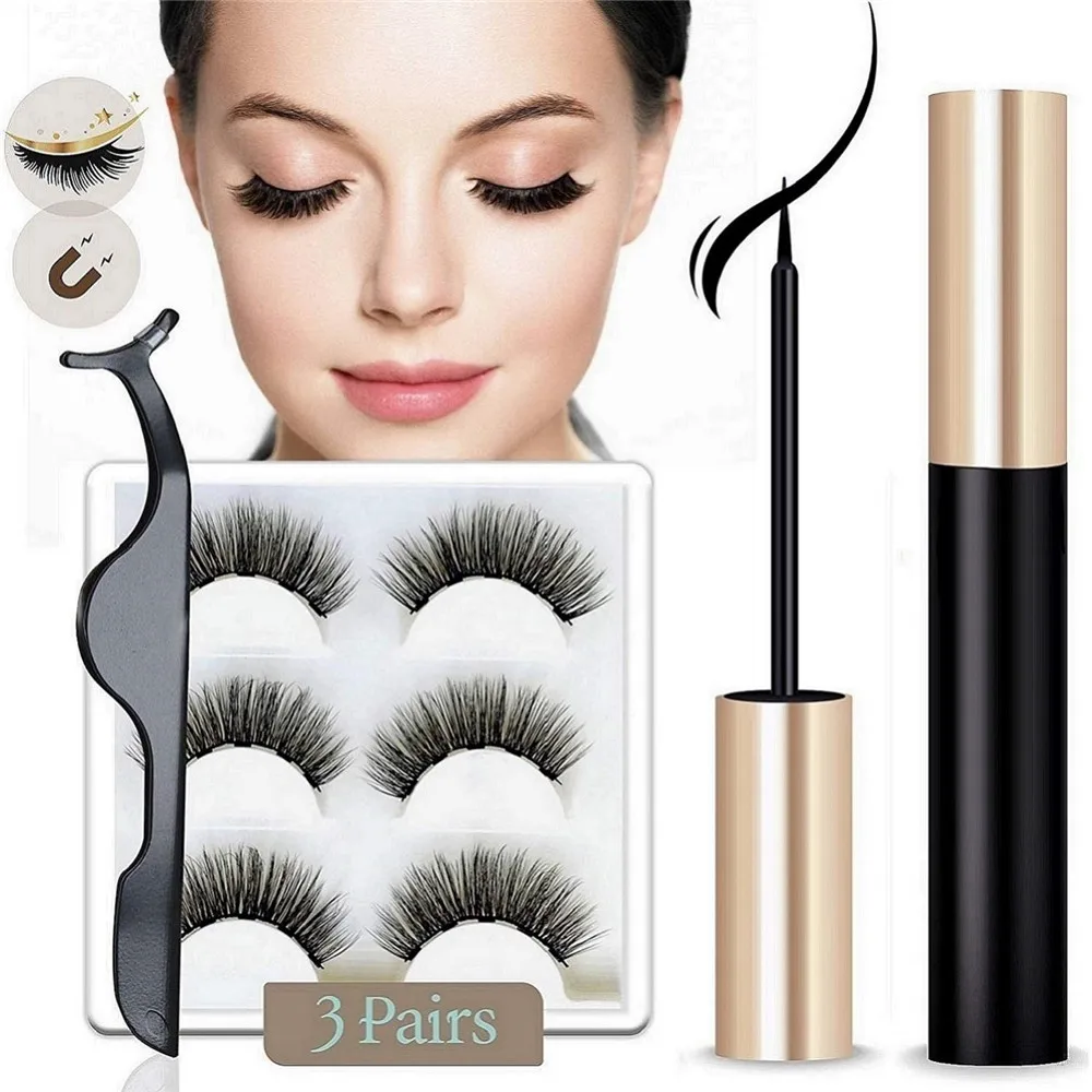 3Pairs Magnetic faux cils Eyelash Waterproof liquid eyeliner maquillaje False Eyelashes & Tweezer Set Beauty Makeup Tool
3Pairs Magnetic faux cils Eyelash Waterproof liquid eyeliner maquillaje False Eyelashes & Tweezer Set Beauty Makeup Tool