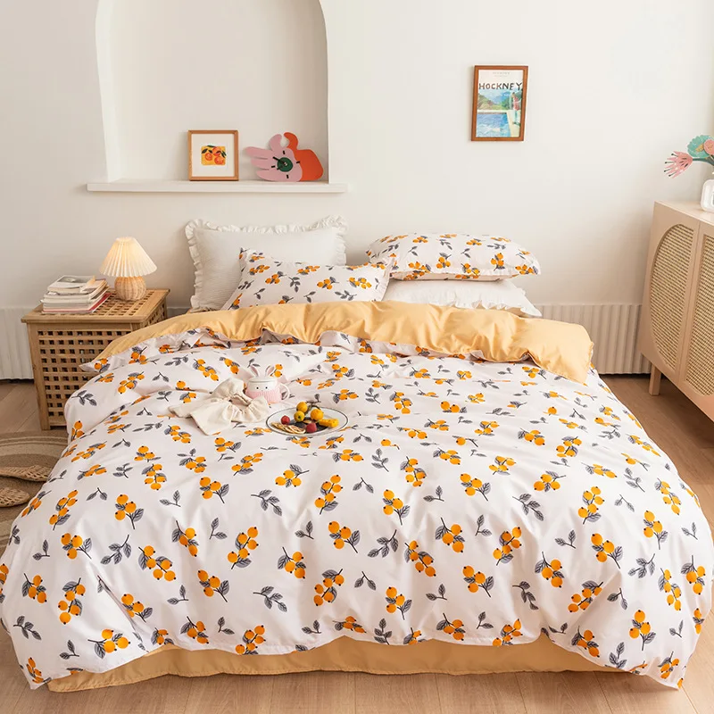 Home Textiles Brushed Aloe Cotton Four-piece Duvet Cover Pillow Case Bed Linen Boy Teen Girl Bedding Garden Small Floral Set Lar
Home Textiles Brushed Aloe Cotton Four-piece Duvet Cover Pillow Case Bed Linen Boy Teen Girl Bedding Garden Small Floral Set Lar