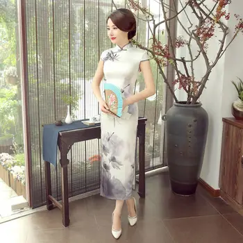 Chinese Traditional Cheongsam Hand-made Dished Cheongsam Embroidered Cheongsam Short-Sleeved Cheongsam Slender Fashion Cheongsam
Chinese Traditional Cheongsam Hand-made Dished Cheongsam Embroidered Cheongsam Short-Sleeved Cheongsam Slender Fashion Cheongsam