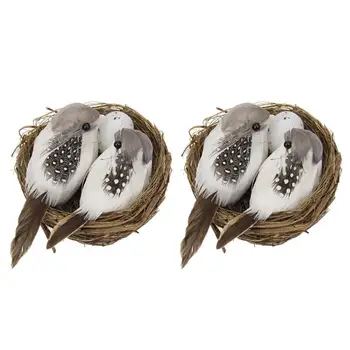 8pcs Easter Home Decoration Artificial Bird Nest Ornament Bird Model Nest Bird Egg Set
8pcs Easter Home Decoration Artificial Bird Nest Ornament Bird Model Nest Bird Egg Set