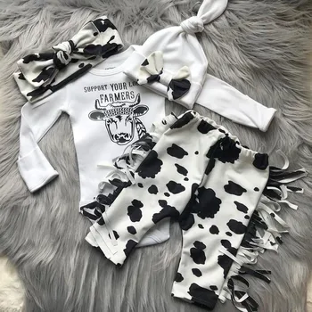 4pcs Baby Clothing Set Toddler Girl Cow Print Clothes Black Long Sleeve Tops+Pants+Headband+Hat Outfits Newborn Baby Sets 2020
4pcs Baby Clothing Set Toddler Girl Cow Print Clothes Black Long Sleeve Tops+Pants+Headband+Hat Outfits Newborn Baby Sets 2020
