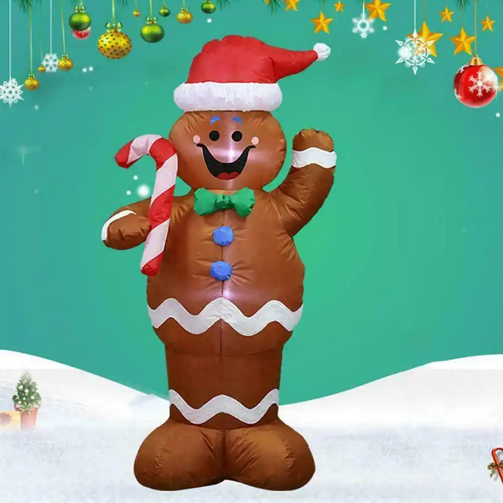 5ft christmas inflatable santa claus gingerbread