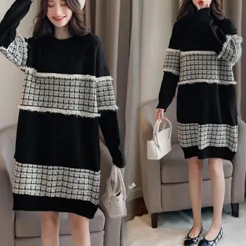 Pregnant Women Knited Dress Winter Maternity Long Sweater Dress Loose Thicker Skirt Suit Outer Sweater Dress 1661043 
Pregnant Women Knited Dress Winter Maternity Long Sweater Dress Loose Thicker Skirt Suit Outer Sweater Dress 1661043