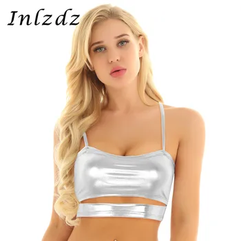 Womens Pole Dance Top Shiny Metallic Rave Tops Clothing Cut Out Tank Bustier Cami Crop Top Festival Rave Party Dancing Clothes
Womens Pole Dance Top Shiny Metallic Rave Tops Clothing Cut Out Tank Bustier Cami Crop Top Festival Rave Party Dancing Clothes