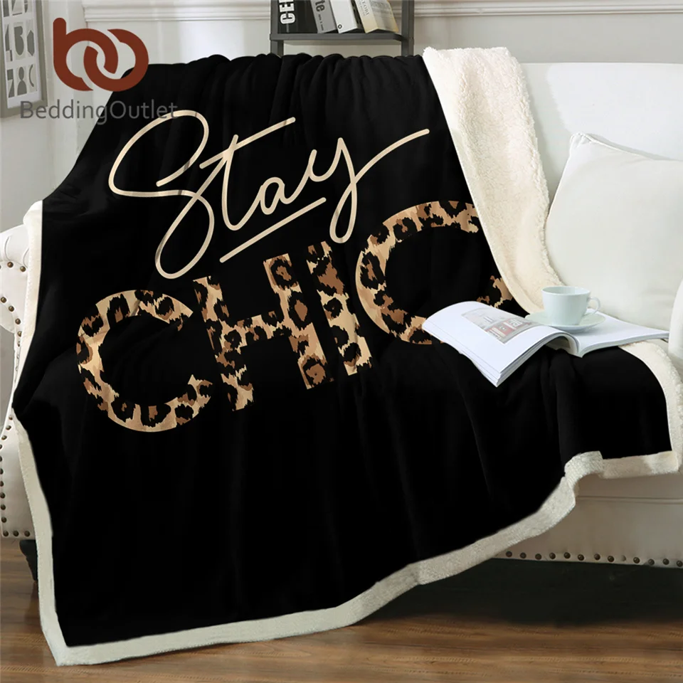 BeddingOutlet Stay Chic Bed Blanket Letters Fashion Soft Fluffy Blanket Leopard Pattern Black Luxury Throw Blanket Koce Dropship
BeddingOutlet Stay Chic Bed Blanket Letters Fashion Soft Fluffy Blanket Leopard Pattern Black Luxury Throw Blanket Koce Dropship