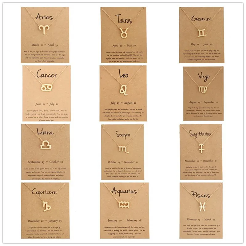 SexeMara 12 Constellation Pendant Necklace Zodiac Sign Necklace Birthday Gifts Message Card for Women Girl
SexeMara 12 Constellation Pendant Necklace Zodiac Sign Necklace Birthday Gifts Message Card for Women Girl