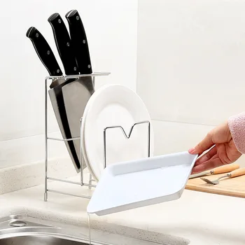 Multi-functional Kitchenware Storage Organizing Rack Kitchen Stainless Steel Multilayer Storage Rack Cutting Board Pot Cover Dra
Multi-functional Kitchenware Storage Organizing Rack Kitchen Stainless Steel Multilayer Storage Rack Cutting Board Pot Cover Dra
