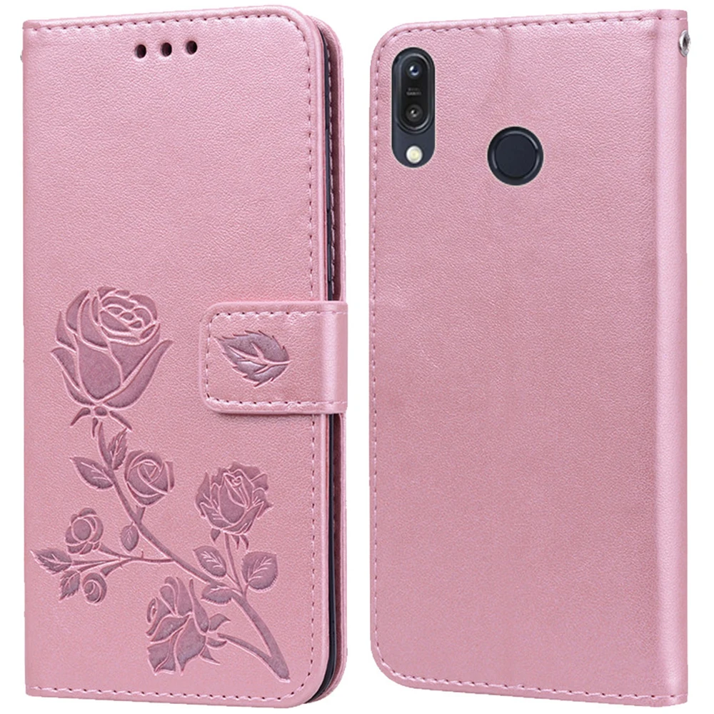 Роскошный кожаный чехол-книжка с откидной крышкой для Asus Zenfone Max M2 ZB633KL / ZB632KL