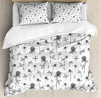 Floral Duvet Cover Set Pencil Drawn Inspired Print of Medical Plants and Leaves on a Plain Back Decorative 3 Piece Bedding Set
Floral Duvet Cover Set Pencil Drawn Inspired Print of Medical Plants and Leaves on a Plain Back Decorative 3 Piece Bedding Set
