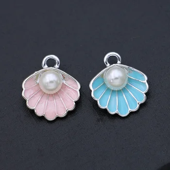 8pcs Enamel Silver plated Shell Charms Pendant for Jewelry Making Earrings Bracelet Necklace Accessories DIY Craft 17x15mm
8pcs Enamel Silver plated Shell Charms Pendant for Jewelry Making Earrings Bracelet Necklace Accessories DIY Craft 17x15mm