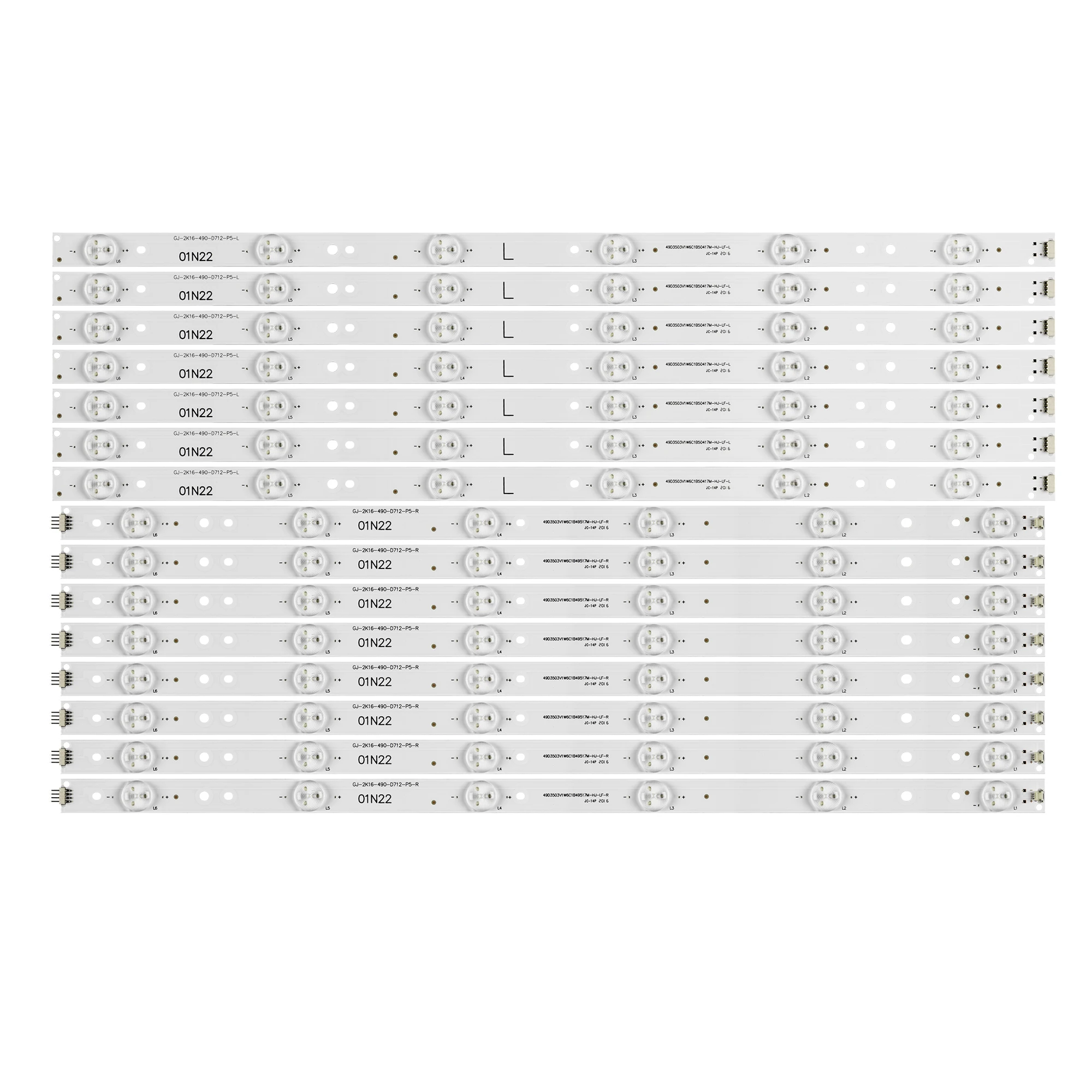 Светодиодный подсветка полосы 12 лампы для Philips 49 "ТВ 49PUS6501 LB-PF3030-GJD2P6C490712-L-D R B 49AEL2-L