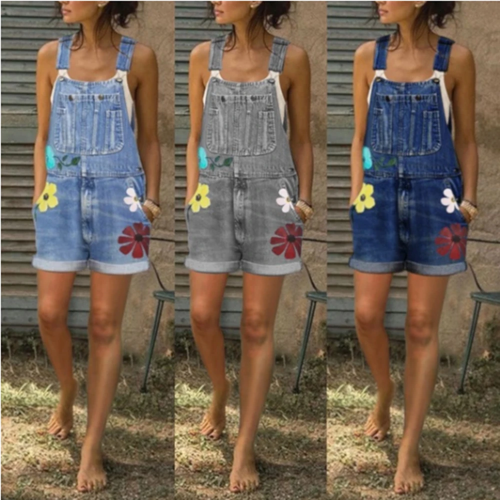 Printed loose thin washed denim shorts overalls summer causal denim overalls European and American hot selling denim overalls
Printed loose thin washed denim shorts overalls summer causal denim overalls European and American hot selling denim overalls