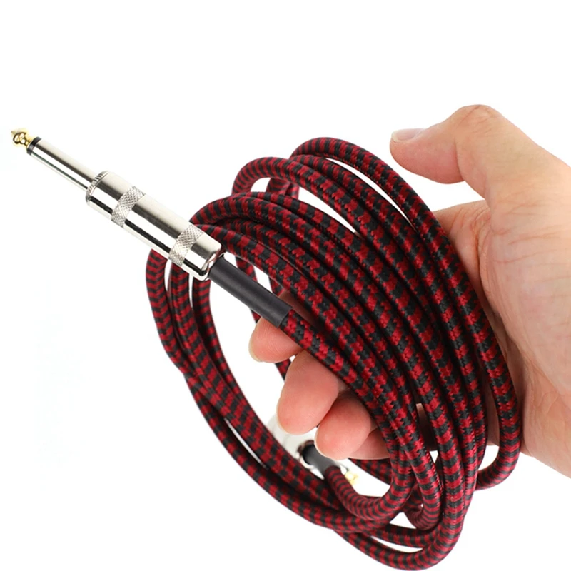 Guitar Cable o Male to Male Cable Wire Cord Knitting 6.35mm Straight Plug for Electric Acoustic Guitars Bass Guitar Accessories
Guitar Cable o Male to Male Cable Wire Cord Knitting 6.35mm Straight Plug for Electric Acoustic Guitars Bass Guitar Accessories