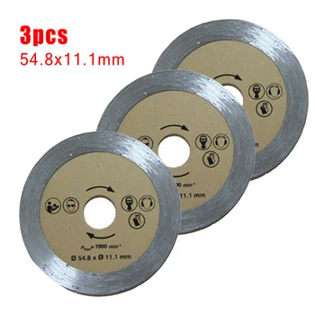 3pcs Diamond Mini Circular Saw Disc Diamond Cutting Masonry Tiling 54.8x11.1mm For Granite, Tiles And Ceramics Cutting
3pcs Diamond Mini Circular Saw Disc Diamond Cutting Masonry Tiling 54.8x11.1mm For Granite, Tiles And Ceramics Cutting