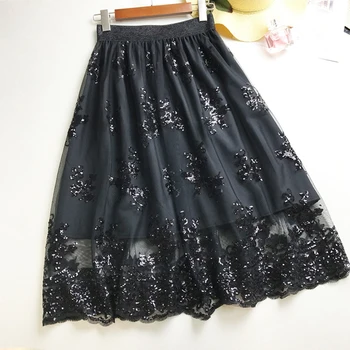 Skirts New Women Girls Middle Long Calf Elastic Force Skirt Ladies Sexy Black Sequins Lace Splicing High Waist Downloa
Skirts New Women Girls Middle Long Calf Elastic Force Skirt Ladies Sexy Black Sequins Lace Splicing High Waist Downloa