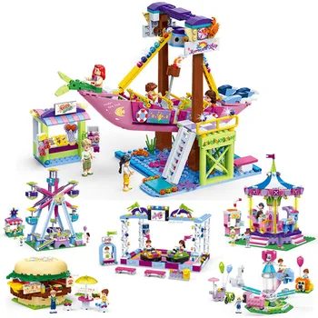 City Amusement Park Building Blocks Ferris Wheel Carousel Burger Shop Swing Boat Action Figures Bricks Model Toys Girl Gifts
City Amusement Park Building Blocks Ferris Wheel Carousel Burger Shop Swing Boat Action Figures Bricks Model Toys Girl Gifts