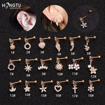 1PC Korean Cubic Zirconia Stud Earrings for Women Flower Heart Cute Earrings Stainless Steel Screw Daith Helix Cartilage Studs
1PC Korean Cubic Zirconia Stud Earrings for Women Flower Heart Cute Earrings Stainless Steel Screw Daith Helix Cartilage Studs