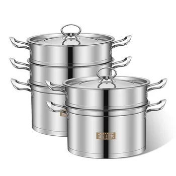High Quality Multi-layer Soup Food Steamer Pot Double Boiler Steamer Pot Stainless Steel Steam Double Bottom Hot Soup Kazan Pots
High Quality Multi-layer Soup Food Steamer Pot Double Boiler Steamer Pot Stainless Steel Steam Double Bottom Hot Soup Kazan Pots