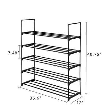 5 Tiers Shoe Rack Shoe Tower Shelf Storage Organizer For Bedroom, Entryway, Hallway, and Closet Black Color LAD-sale
5 Tiers Shoe Rack Shoe Tower Shelf Storage Organizer For Bedroom, Entryway, Hallway, and Closet Black Color LAD-sale
