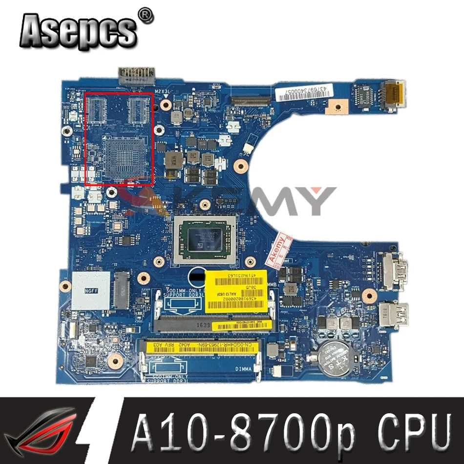 100% рабочая для DELL Inspiron 15 5555 материнская плата с A10-8700p Процессор 0GD4HR GD4HR AAL12 LA-C142P DDR3L