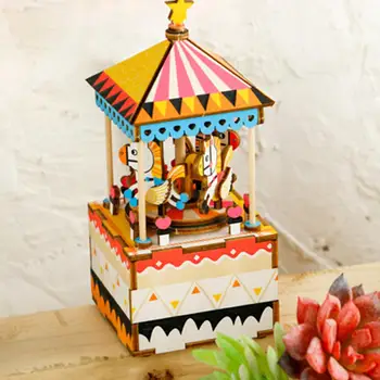 3D Wooden Puzzle Music Box 3D Stereo Rotating Children's Puzzle DIY Craft Kit Best Gift For ChristmasBirthday Valentine's Day
3D Wooden Puzzle Music Box 3D Stereo Rotating Children's Puzzle DIY Craft Kit Best Gift For ChristmasBirthday Valentine's Day
