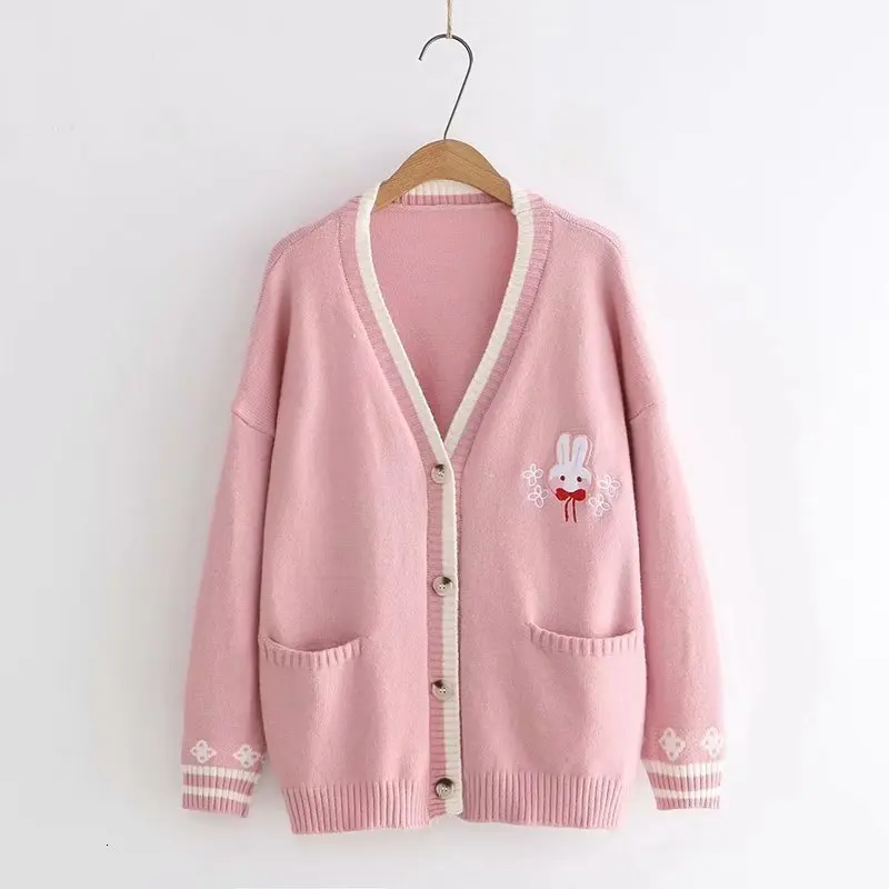 New Autumn Korean Mori Girl Sweet Lolita Cute Bunny Embroidery Knitted Sweater Japanese Women Long Sleeve Cardigan Coat Knitwear
New Autumn Korean Mori Girl Sweet Lolita Cute Bunny Embroidery Knitted Sweater Japanese Women Long Sleeve Cardigan Coat Knitwear