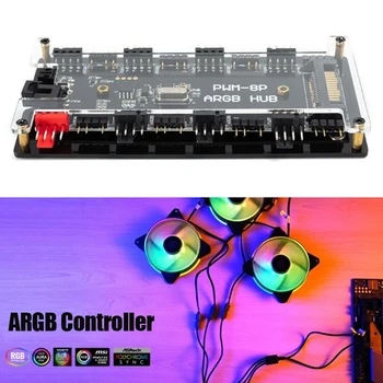 Remote Control PWM Fan Hub 8 Port 4-Pin PWM Fan 1 to 8 3-Pin ARGB Addressable RGB LED Hub
Remote Control PWM Fan Hub 8 Port 4-Pin PWM Fan 1 to 8 3-Pin ARGB Addressable RGB LED Hub