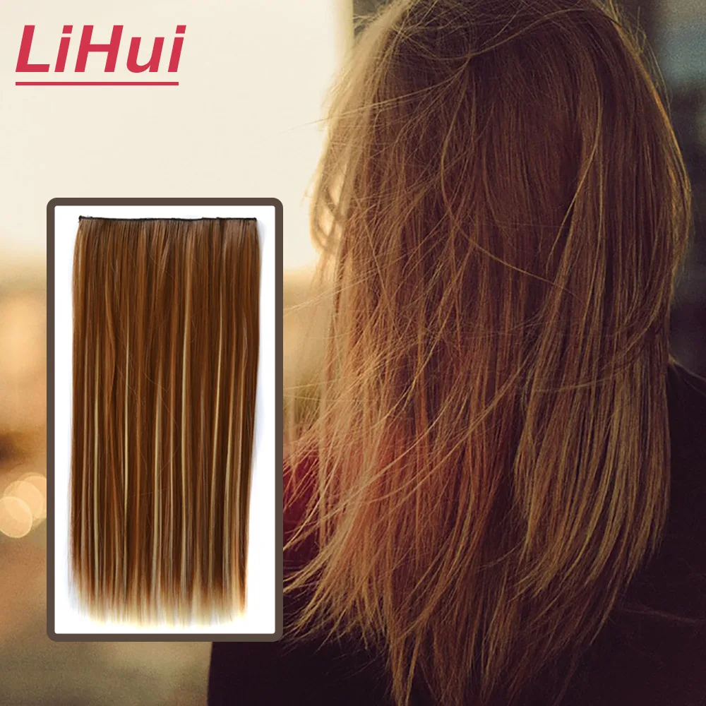 LIHUI 43 Colors 5 Clips Long Straight Synthetic Hair Extensions Clips In High Temperature Fiber Black Brown Hairpiece
LIHUI 43 Colors 5 Clips Long Straight Synthetic Hair Extensions Clips In High Temperature Fiber Black Brown Hairpiece