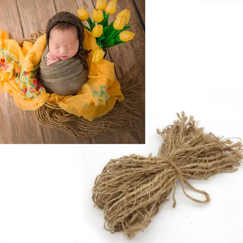 Фон для фотосъемки новорожденных из мешковины и джута | Мать ребенок