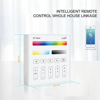 4-Zone 2.4GHz Wireless Zone WIFI Touch Panel Dimmer / RGBW / RGB + CCT LED Smart Home Smart Remote Controller
4-Zone 2.4GHz Wireless Zone WIFI Touch Panel Dimmer / RGBW / RGB + CCT LED Smart Home Smart Remote Controller