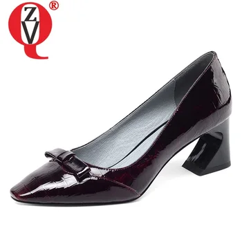 ZVQ autumn new fashion women pumps outside high heels genuine leather square toe bowtie women shoes drop shipping size 33-43
ZVQ autumn new fashion women pumps outside high heels genuine leather square toe bowtie women shoes drop shipping size 33-43
