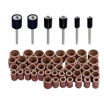 51pcs Metal Polishing Shank Groove Rotary Tools Rust Removal Sandpaper 120 Grit Abrasive Sander Drum Sanding Kit Accessories
51pcs Metal Polishing Shank Groove Rotary Tools Rust Removal Sandpaper 120 Grit Abrasive Sander Drum Sanding Kit Accessories