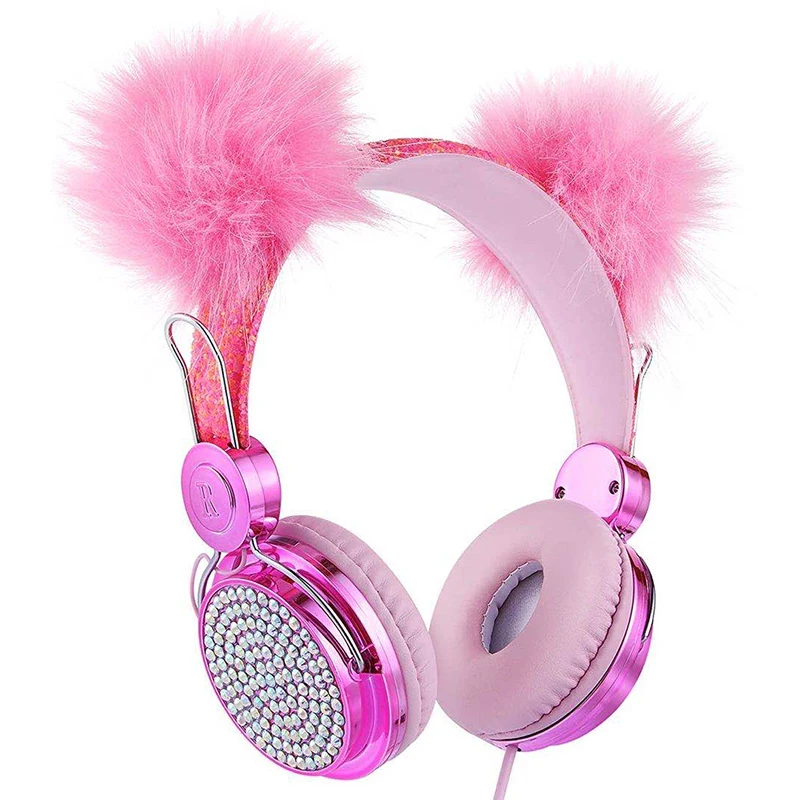 Plush Cute Wired Headphone With Microphone Girls Music Stereo Earphone Computer Mobile Phone Gamer Headset For Kids Gift For PC
Plush Cute Wired Headphone With Microphone Girls Music Stereo Earphone Computer Mobile Phone Gamer Headset For Kids Gift For PC