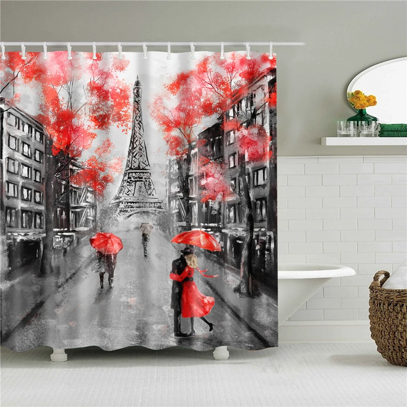 Polyester Fabric Shower Curtain Paris Landscape Printing Mildewproof Bath Curtains Decoration for Home Bathroom Screens
Polyester Fabric Shower Curtain Paris Landscape Printing Mildewproof Bath Curtains Decoration for Home Bathroom Screens