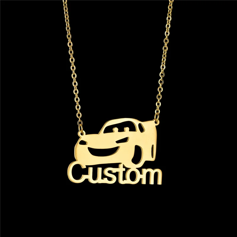 Personalized Custom Cartoon Car Name Nameplate Stainless Steel Letter Necklace Pendant Design Name For Kids Gift
Personalized Custom Cartoon Car Name Nameplate Stainless Steel Letter Necklace Pendant Design Name For Kids Gift