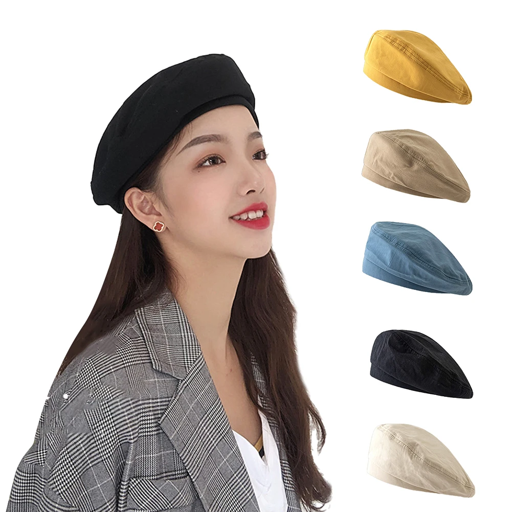 Women Beret Hat All-match Thin Adjustable Rope Simple Solid Color Retro Style Cap Circumference 56-58cm Clothing Accessories
Women Beret Hat All-match Thin Adjustable Rope Simple Solid Color Retro Style Cap Circumference 56-58cm Clothing Accessories