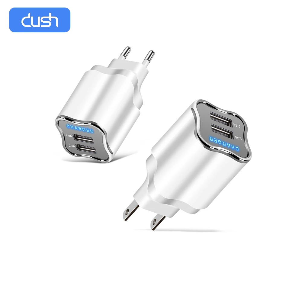 DUSH Quick Phone Charger EU US 2.1A charger 2 USB portable Charging Mobile Phone Charger 2 USB For iPhone Samsung Huawei
DUSH Quick Phone Charger EU US 2.1A charger 2 USB portable Charging Mobile Phone Charger 2 USB For iPhone Samsung Huawei