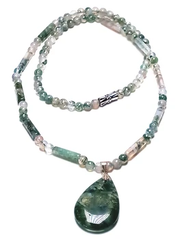 LETSFUN Natural Green Pattern Agate Gemstone Water Droplets Pendant Necklace Statement Necklace
LETSFUN Natural Green Pattern Agate Gemstone Water Droplets Pendant Necklace Statement Necklace