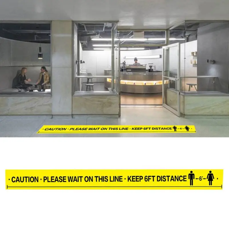 1Roll Please Wait On This Line Keep 6FT Distance Floor Marking Tape Adhesive Yellow 48mm x 33m
1Roll Please Wait On This Line Keep 6FT Distance Floor Marking Tape Adhesive Yellow 48mm x 33m