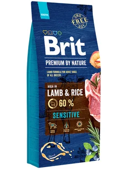 BRIT BRIT PREMIUM BY NATURE SENSITIVE LAMB & RICE for adult dogs of all breeds with allergy to lamb and rice
BRIT BRIT PREMIUM BY NATURE SENSITIVE LAMB & RICE for adult dogs of all breeds with allergy to lamb and rice