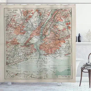 Turquoise Beige NYC Shower Curtain New York Old Map from End 9th Century History Historical Antiques Bathroom Curtain
Turquoise Beige NYC Shower Curtain New York Old Map from End 9th Century History Historical Antiques Bathroom Curtain