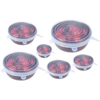 6 Pcs Reusable Silicone Food Pot Lid Bowl Covers Wrap Stretchable Preservative Film Kit utensils for kitchen
6 Pcs Reusable Silicone Food Pot Lid Bowl Covers Wrap Stretchable Preservative Film Kit utensils for kitchen